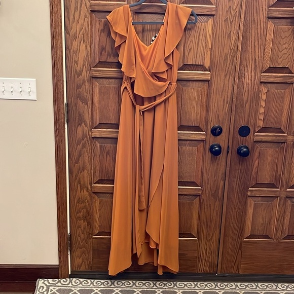 Baltic Born Katya Ruffle Maxi Dress in Amber Size Large - Picture 2 of 5